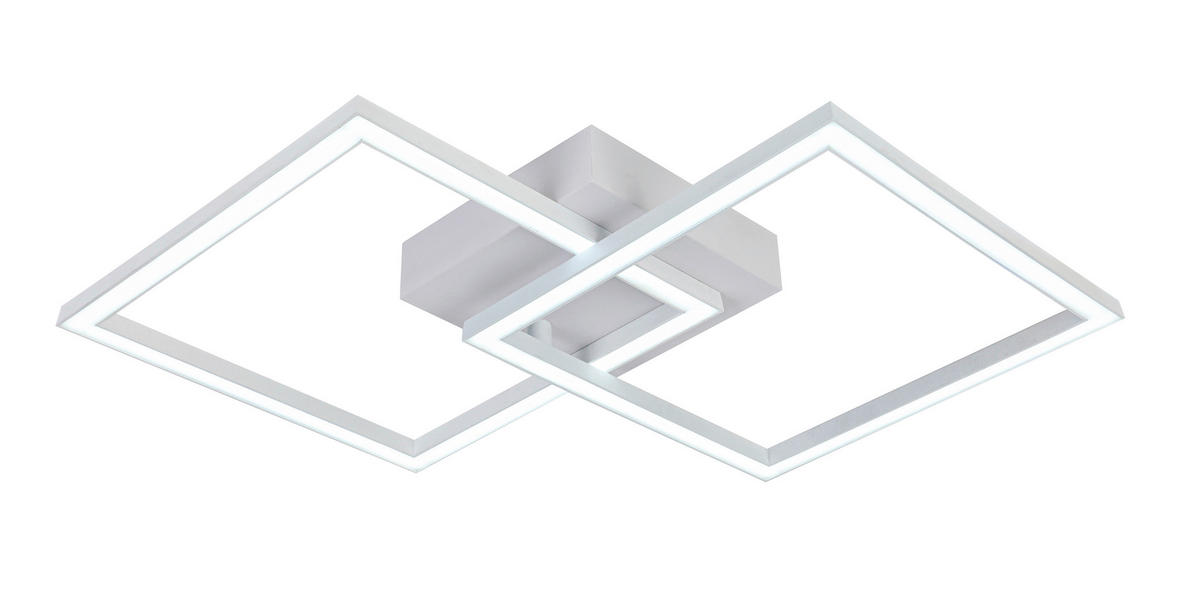 LED MENNYEZETI LÁMPA - fehér, Trend, műanyag/fém (57/35/6,5cm) - Boxxx