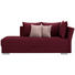 LIEGE in Textil Rot, Altrosa - Chromfarben/Rot, Design, Kunststoff/Textil (220/93/100cm) - Xora LIEGE in Textil Rot, Altrosa - Chromfarben/Rot, Design, Kunststoff/Textil (220/93/100cm) - Xora