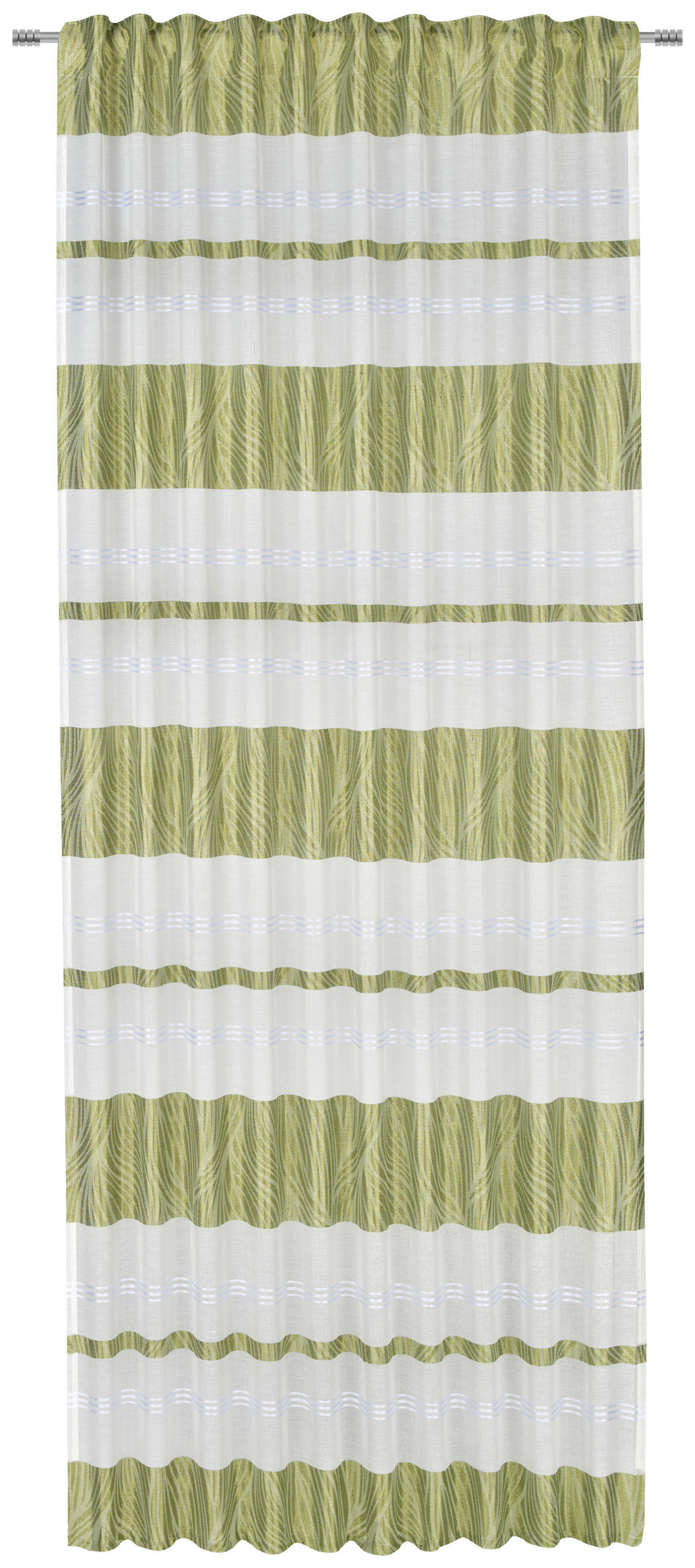 HOTOVÝ ZÁVES, priehľadné, 140/245 cm - zelená, Design, textil (140/245cm) - Esposa