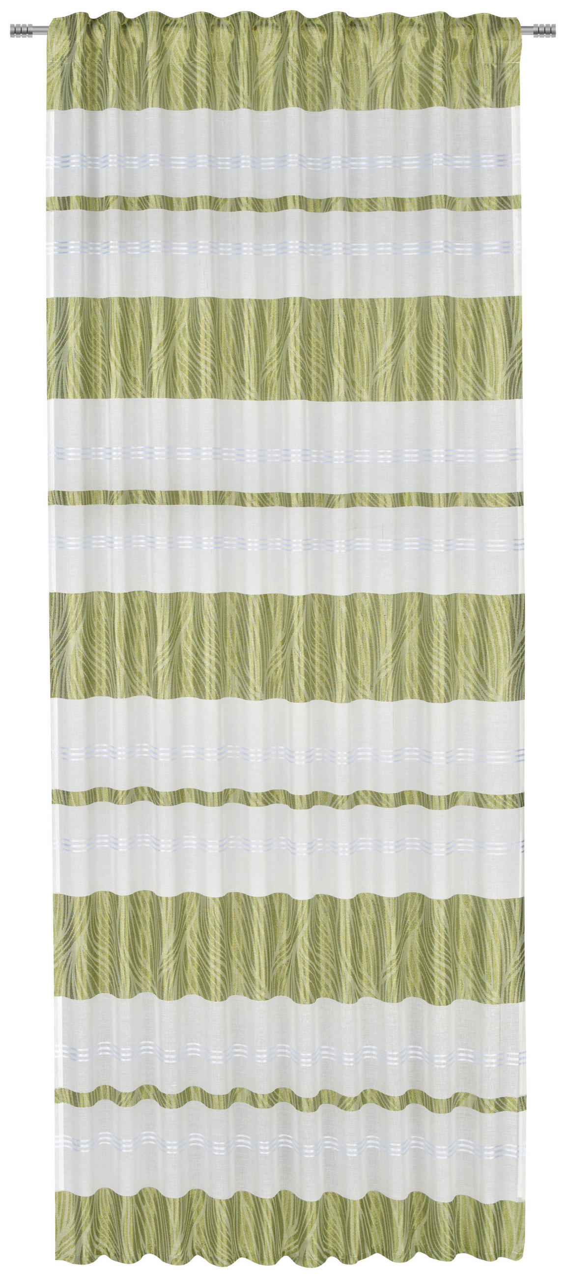 HOTOVÝ ZÁVES, priehľadné, 140/245 cm - zelená, Design, textil (140/245cm) - Esposa