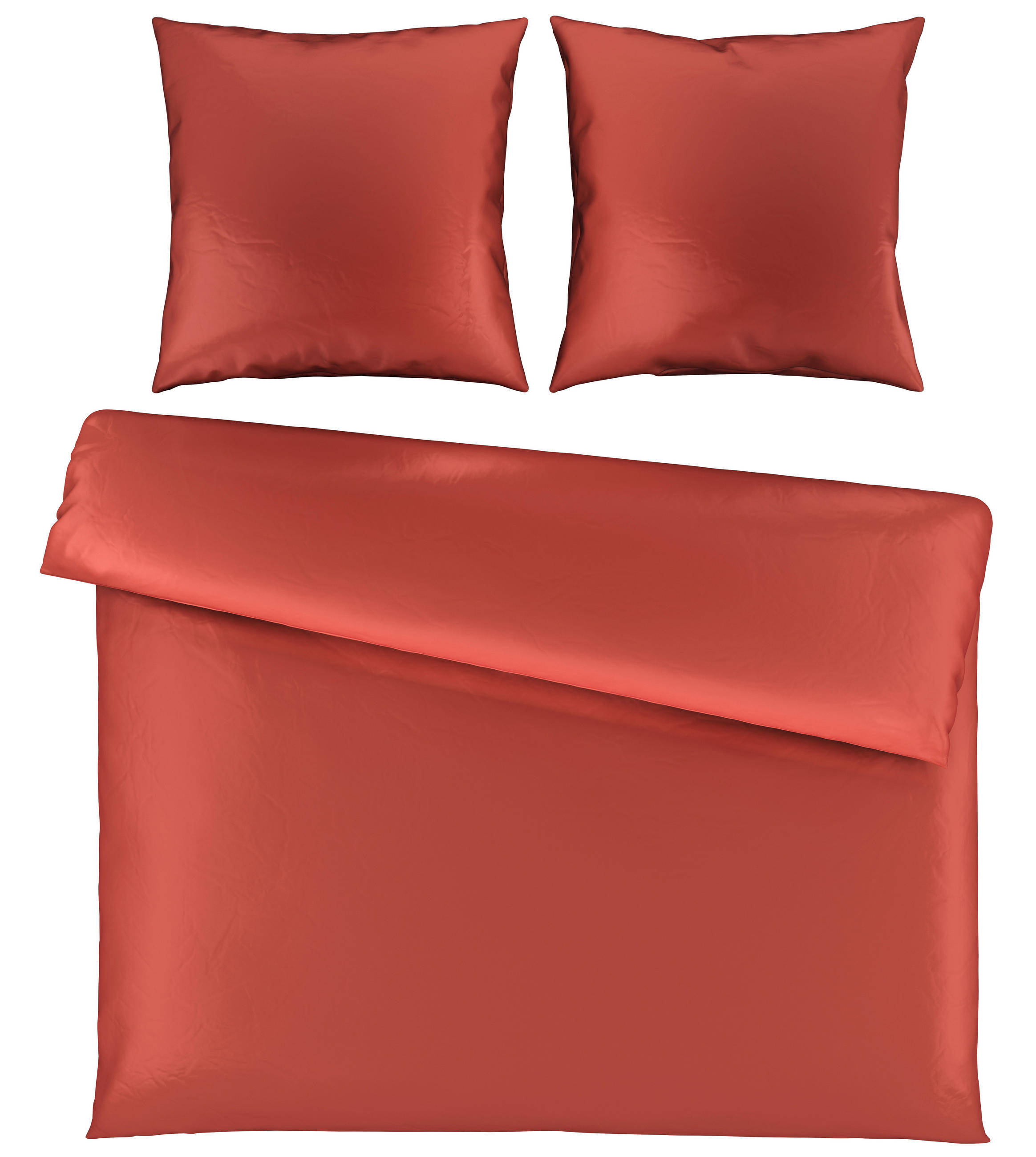 BETTWÄSCHE Segesta Satin 200/200 cm  - Terracotta, MODERN, Textil (200/200cm) - Novel