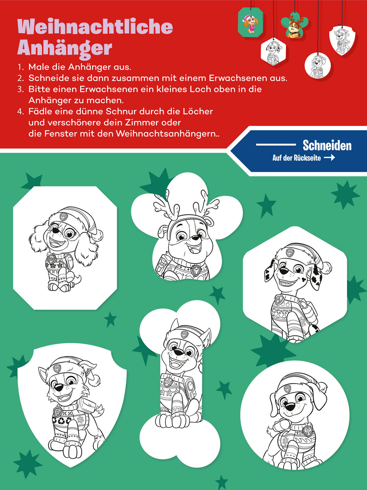 MITMACHBUCH PAW Patrol Mein weihnachtlicher Mitmachblock  - Multicolor, Basics, Papier (21/28/0,9cm) - Carlsen