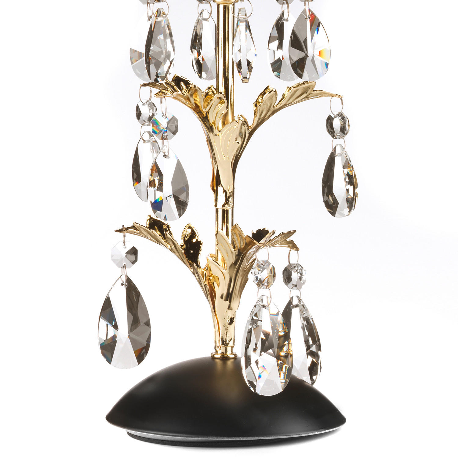 Thumbnail - Tischleuchte, Gold, Schwarz Hochglanz, Metall, Textil, rund,rund, 16x40x16 cm, Eec, ohne Chemie, Lampen & Leuchten, Inne...