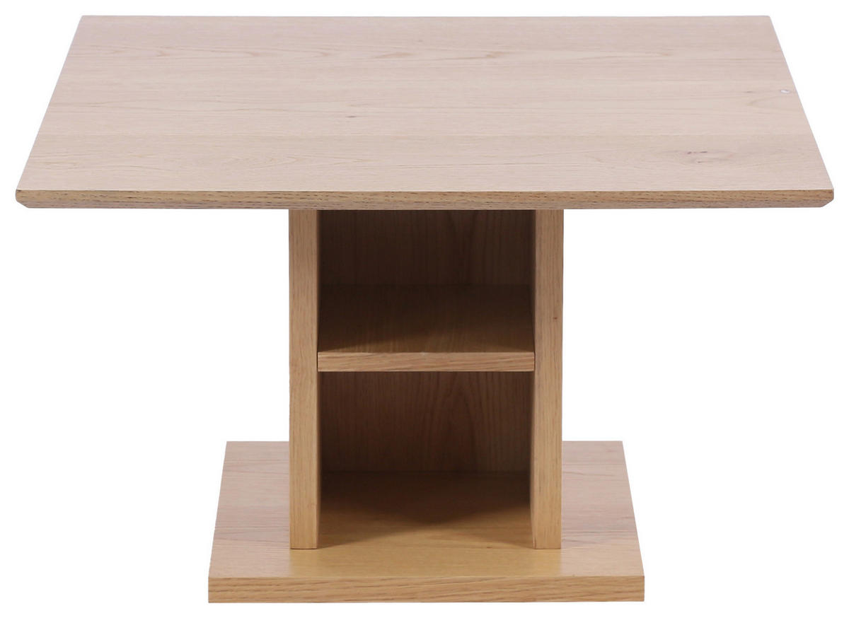 COUCHTISCH Eiche furniert 70/70/44 cm quadratisch Eichefarben  - Eichefarben, Natur, Holz/Holzwerkstoff (70/70/44cm) - Stylife