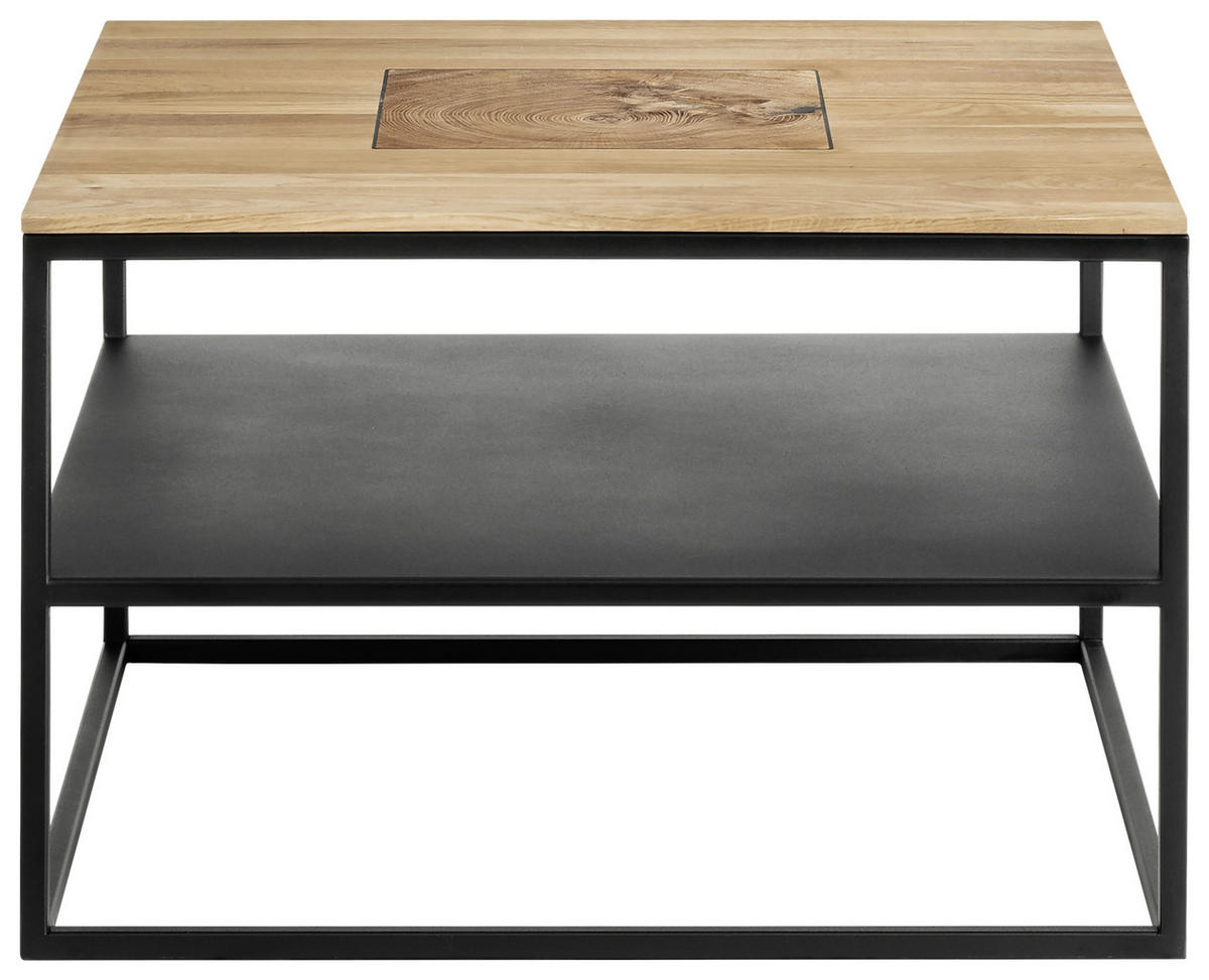 COUCHTISCH in Metall 65/65/41,5 cm  - Wildeiche/Schwarz, Design, Holz/Metall (65/65/41,5cm) - Johann Jakob