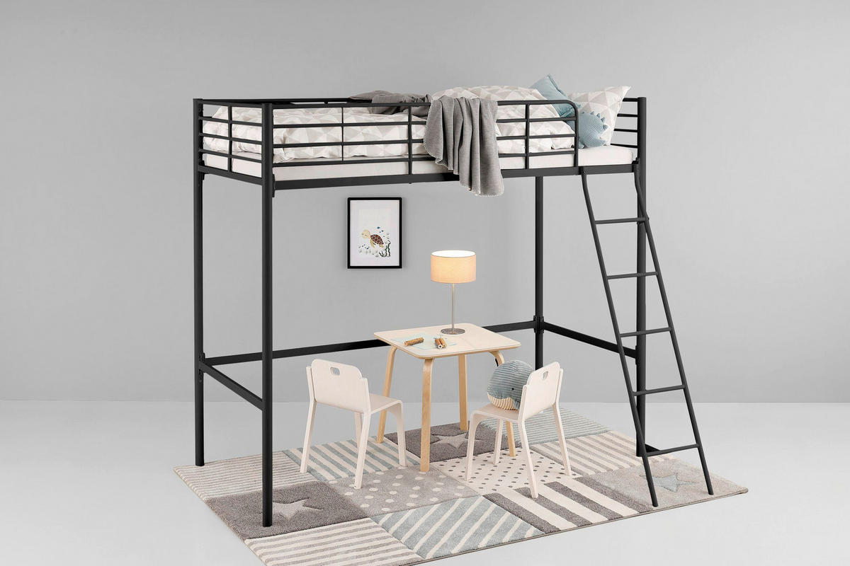 HOCHBETT 90/200 cm  - Schwarz, Design, Metall (90/200cm) - MID.YOU