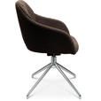 ARMLEHNSTUHL  in Aluminium Flachgewebe  - Dunkelbraun/Alufarben, Design, Textil/Metall (58/81,5-84,5/60cm) - Johann Jakob