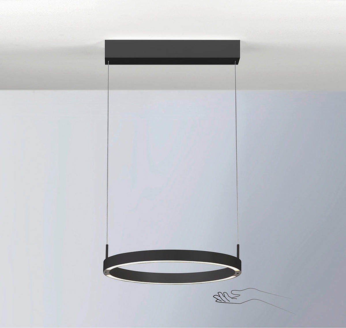LED-HÄNGELEUCHTE 40/150 cm  - Schwarz, Design, Metall (40/150cm) - BOPP