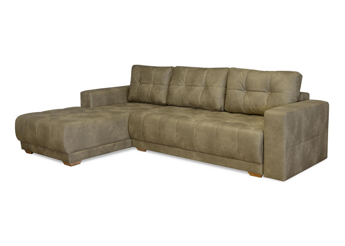 KUTNA GARNITURA drvo, tekstil, drvni materijal  bež   - bež/boje bukve, Moderno, drvni materijal/drvo (185/277cm) - Carryhome