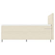 BOXSPRINGBETT 180/200 cm  in Beige  - Beige/Schwarz, KONVENTIONELL, Textil/Metall (180/200cm) - Carryhome