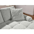 Ecksofa mit Funktion Creme Flachgewebe Zierkissen, Rückenkissen, Bettkasten, Schlaffunktion, Rücken echt, Liegefläche im Originalstoff  - Creme/Schwarz, KONVENTIONELL, Kunststoff/Textil (277/190cm) - Carryhome