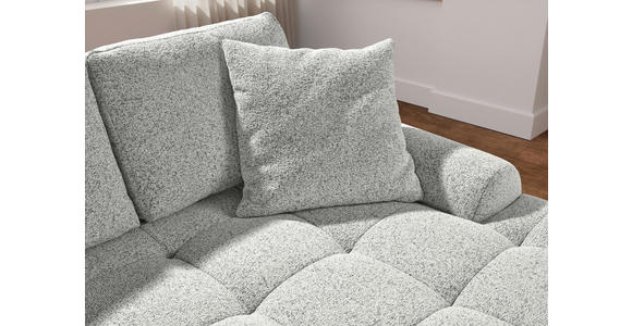 Ecksofa mit Funktion Creme Flachgewebe Zierkissen, Rückenkissen, Bettkasten, Schlaffunktion, Rücken echt, Liegefläche im Originalstoff  - Creme/Schwarz, KONVENTIONELL, Kunststoff/Textil (277/190cm) - Carryhome