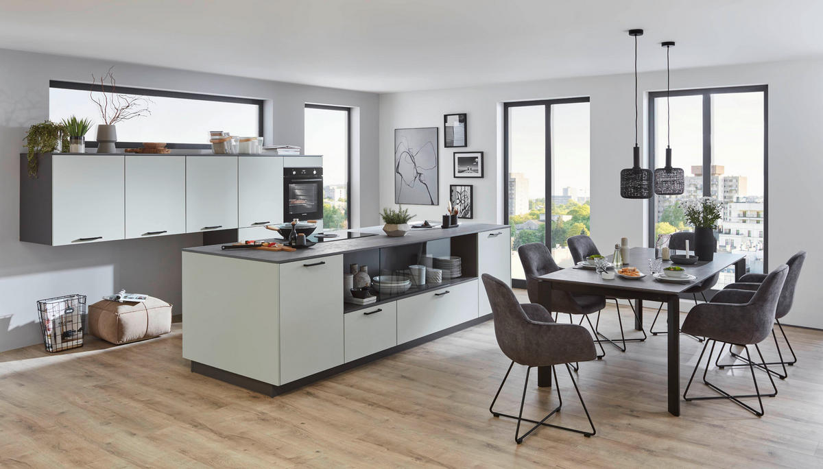 BEÉPÍTHETŐ KONYHA - jadezöld, Design, faalapú anyag - Celina