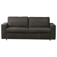 SCHLAFSOFA Schwarz Echtleder  - Schwarz, KONVENTIONELL, Leder/Kunststoff (198/84/98cm) - Novel