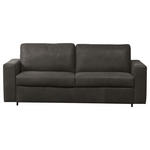 SCHLAFSOFA in Echtleder Schwarz  - Schwarz, KONVENTIONELL, Leder/Kunststoff (198/84/98cm) - Novel
