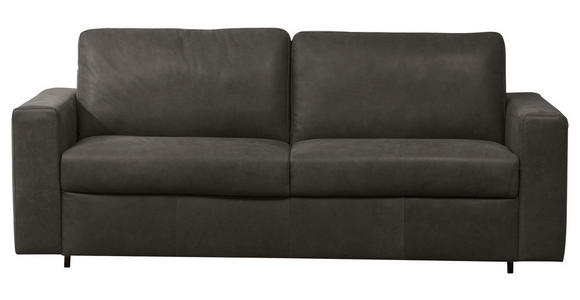 SCHLAFSOFA  in Echtleder Schwarz  - Schwarz, KONVENTIONELL, Leder/Kunststoff (198/84/98cm) - Novel
