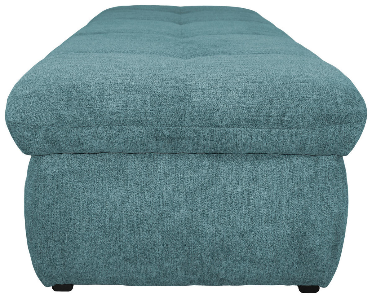 HOCKER Mikrofaser Petrol  - Chromfarben/Petrol, KONVENTIONELL, Textil/Metall (136/43/64cm) - MID.YOU