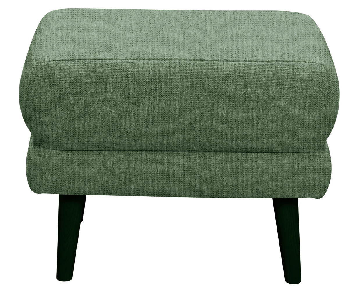 HOCKER MINA Mikrovelours Dunkelgrün  - Dunkelgrün/Schwarz, MODERN, Holz/Textil (63/43/42cm) - MID.YOU