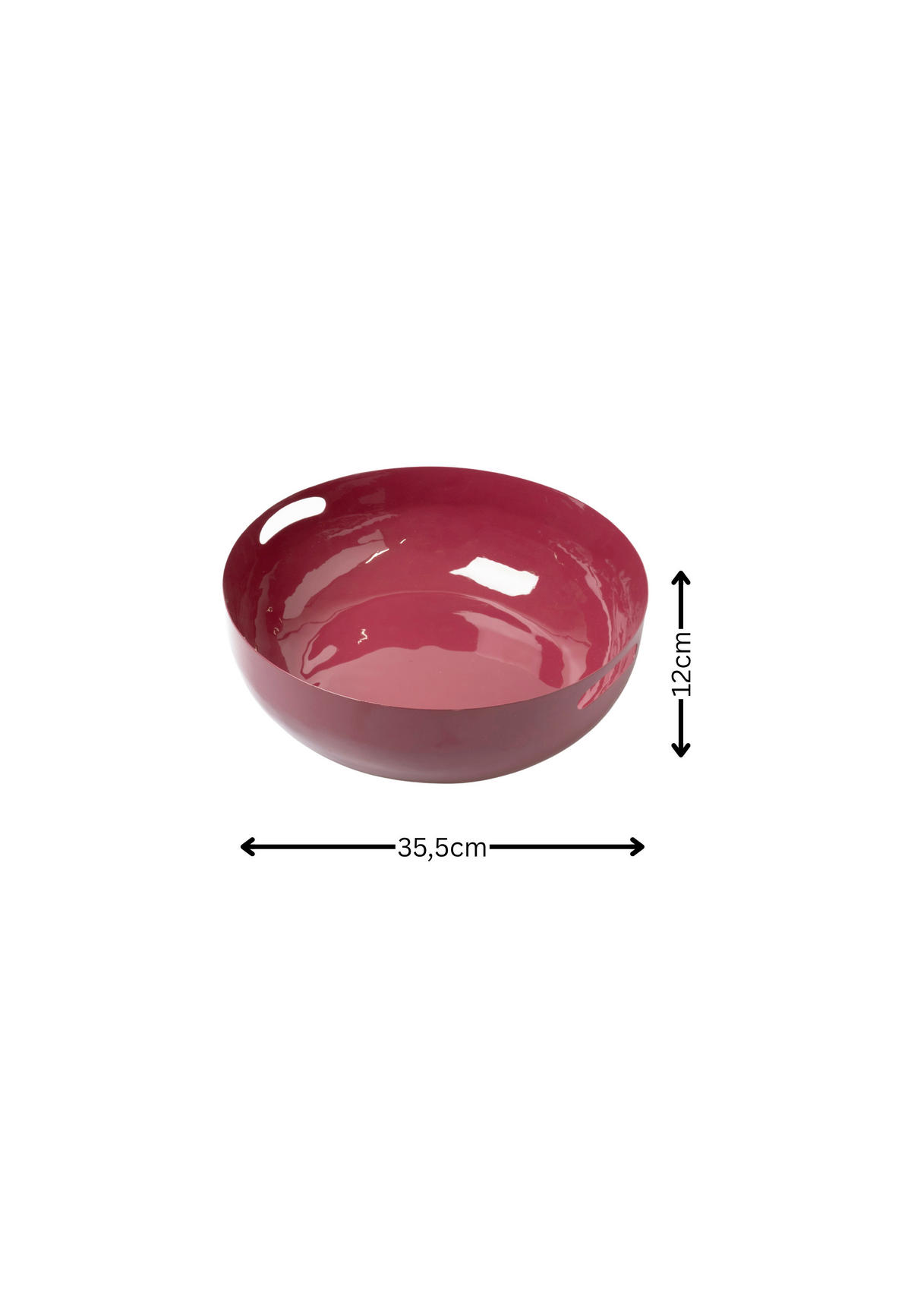 DEKOSCHALE - Dunkelrot, Basics, Metall (35,5/12cm) - FYNCH-HATTON