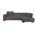 ECKSOFA  in Mikrofaser Grau  301/207 cm  - Schwarz/Grau, Design, Textil/Metall (301/207cm) - Xora