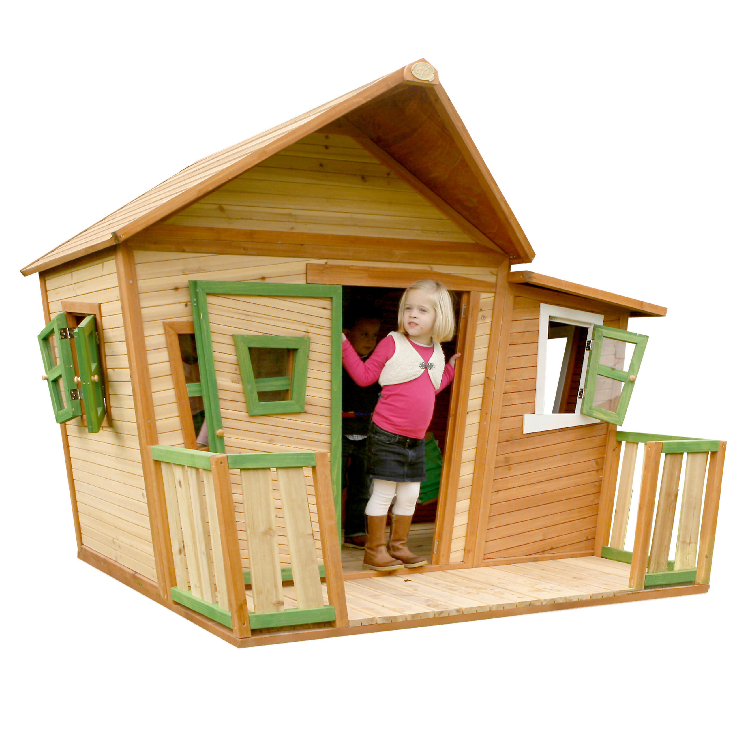 SPIELHAUS 220/174/193 cm SPIELHAUS LISA  - Braun/Weiß, Basics, Holz (220/174/193cm) - Ambia Garden