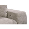 ECKSOFA Graubraun Chenille Zierkissen, Bettkasten, Rücken echt, Kopfteilverstellung, Sitztiefenverstellung  - Graubraun/Schwarz, KONVENTIONELL, Kunststoff/Textil (172/268cm) - Carryhome
