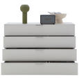 SIDEBOARD  in 121/82/42 cm  - Chromfarben/Champagner, Design, Glas/Holzwerkstoff (121/82/42cm) - Dieter Knoll