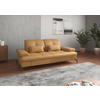 3-SITZER-SOFA in Leder Currygelb  - Currygelb/Schwarz, KONVENTIONELL, Leder/Metall (212/90/122cm) - Sit & More