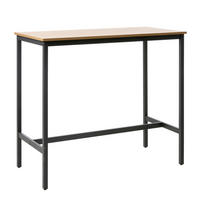BARTISCH in Holz 120/60/105 cm   - Schwarz/Naturfarben, MODERN, Holz/Metall (120/60/105cm) - Livetastic