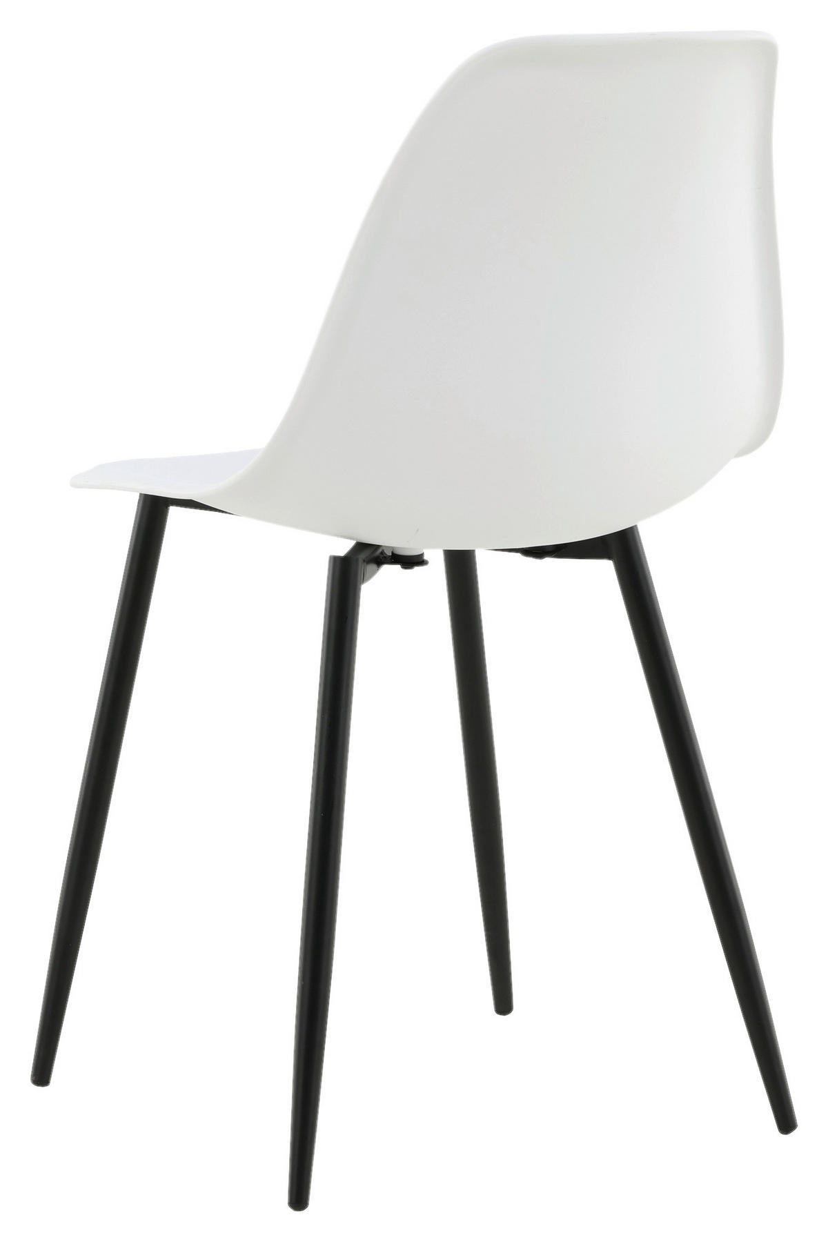 STOLSET 2 styck stål matt  - vit/svart, Design, metall/plast (45,5/81/58cm) - Livetastic