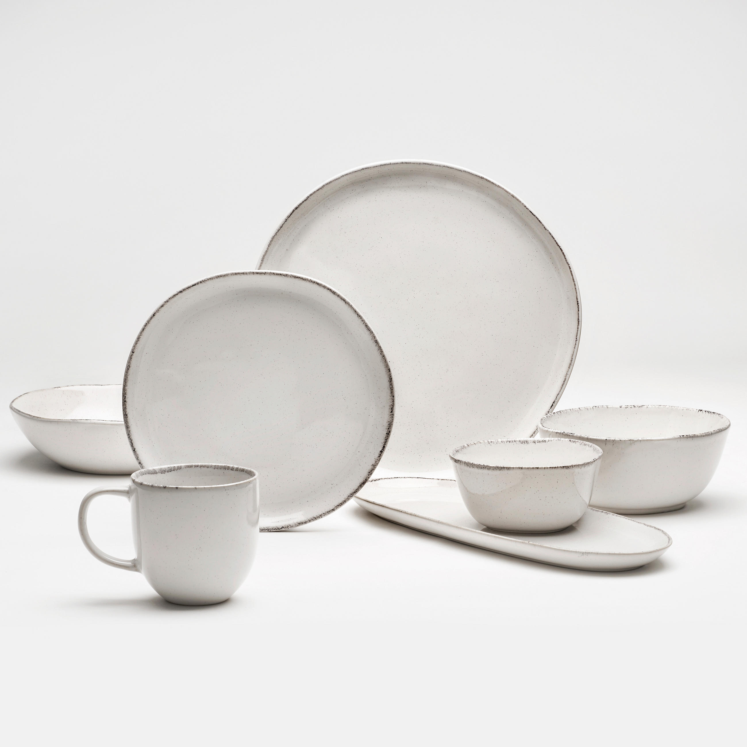 PLATTE - Creme, Basics, Keramik (34/12,5/2,1cm) - Van Well