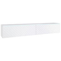 LOWBOARD D180 180/30/33 cm  stehend, hängend, Beleuchtung  - Weiss/Grau, Basics, Holzwerkstoff/Kunststoff (180/30/33cm) - P & B