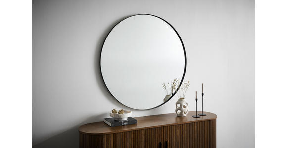 WANDSPIEGEL Schwarz  - Schwarz, Trend, Glas/Holzwerkstoff (60/60/4cm) - Landscape