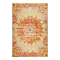 FLACHWEBETEPPICH  Wohnzimmer 140/200 cm Rooftop Orange, Rot, Hellgelb rechteckig  - Rot/Hellgelb, Basics, Textil (140/200cm) - WECON HOME