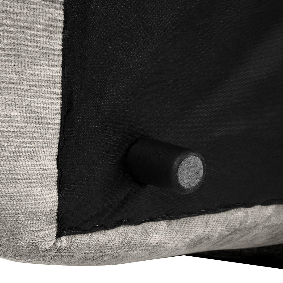 XXL-SESSEL in Chenille Silberfarben  - Silberfarben/Schwarz, Modern, Kunststoff/Textil (182/87/184cm) - Trendmanufaktur