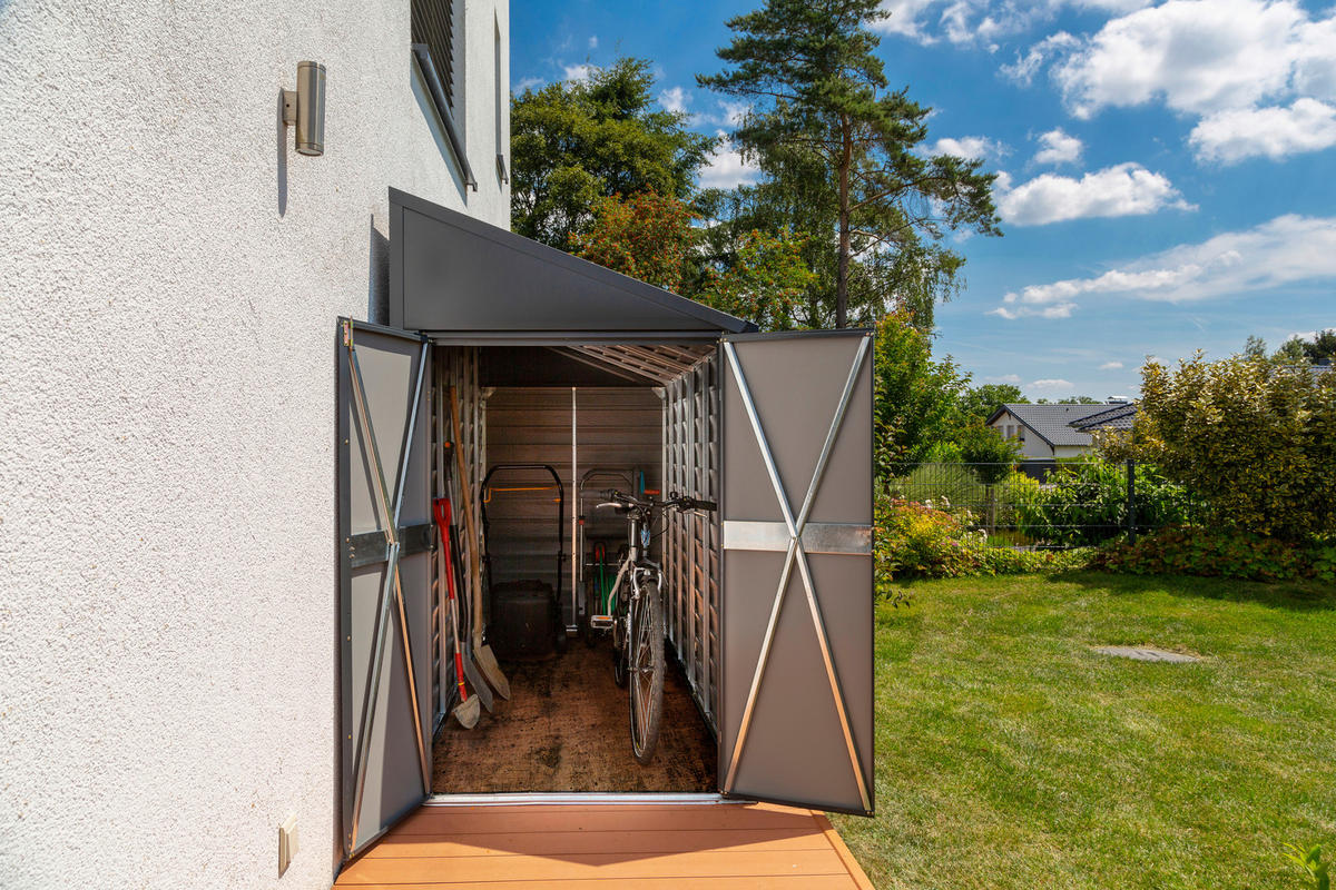 GERÄTEHAUS 295/208/124 cm  - Grau, Basics (295/208/124cm) - Ambia Garden