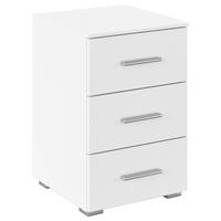 NACHTSCHRANK 40/61/42 cm  - Alufarben/Weiß, KONVENTIONELL, Holzwerkstoff/Kunststoff (40/61/42cm) - home24