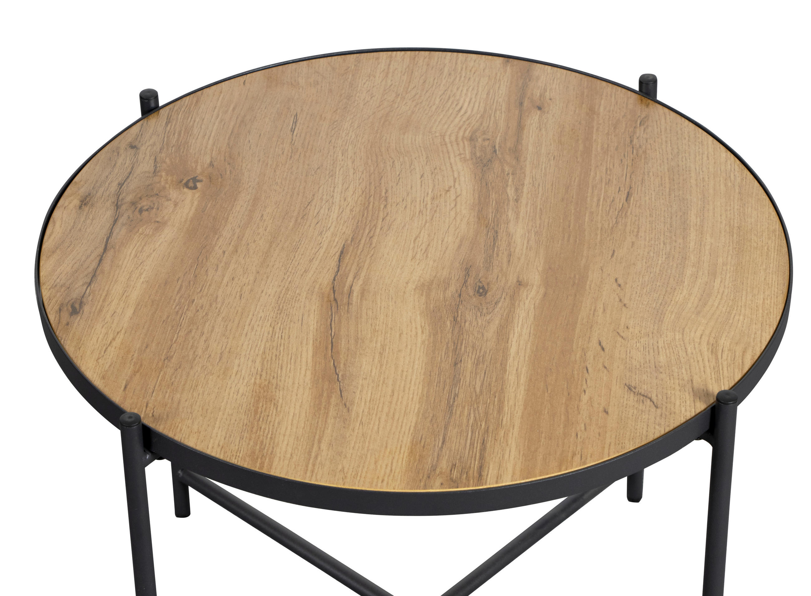 Thumbnail - Boxxx Satztisch, Schwarz, Eiche, Metall, Holzwerkstoff, 2-teilig, rund, Rundrohr, 43x52x42 cm, Bsci, Wohnzimmer, Wohnzim...