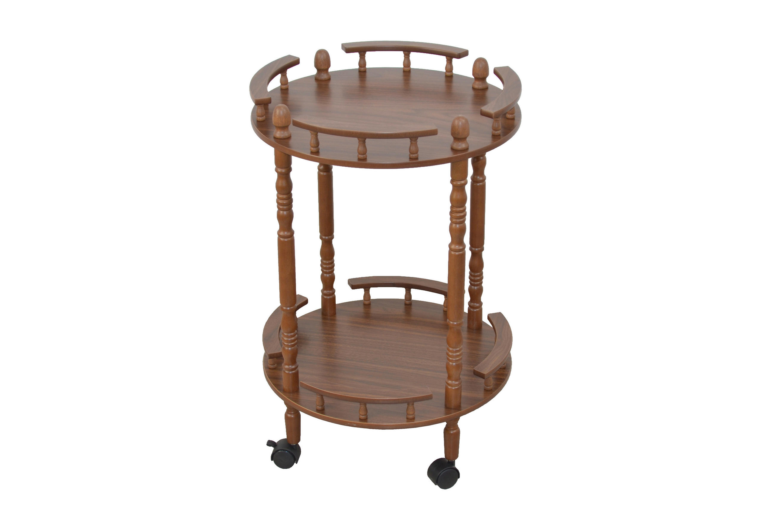 SERVIERWAGEN massiv Nussbaumfarben  - Nussbaumfarben, KONVENTIONELL, Holz/Holzwerkstoff (45/45/69cm) - MID.YOU