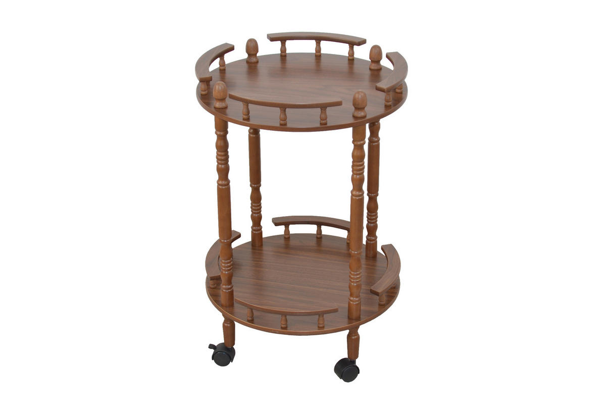 SERVIERWAGEN massiv Nussbaumfarben  - Nussbaumfarben, KONVENTIONELL, Holz/Holzwerkstoff (45/45/69cm) - MID.YOU