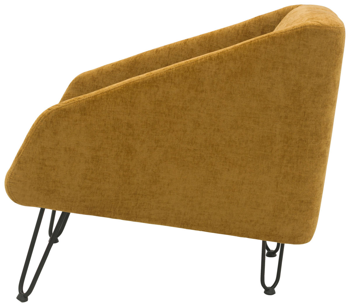 SESSEL in Chenille Goldfarben  - Goldfarben/Creme, Basics, Textil/Metall (60/71/83cm) - Livetastic