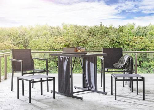 BAŠTENSKI SET 5 delova  - siva/crna, Moderno, staklo/metal - Ambia Garden
