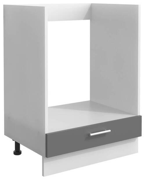 HERDUMBAUSCHRANK 60/82/46 cm  in Anthrazit, Weiß  - Anthrazit/Alufarben, Design, Holzwerkstoff/Metall (60/82/46cm) - MID.YOU