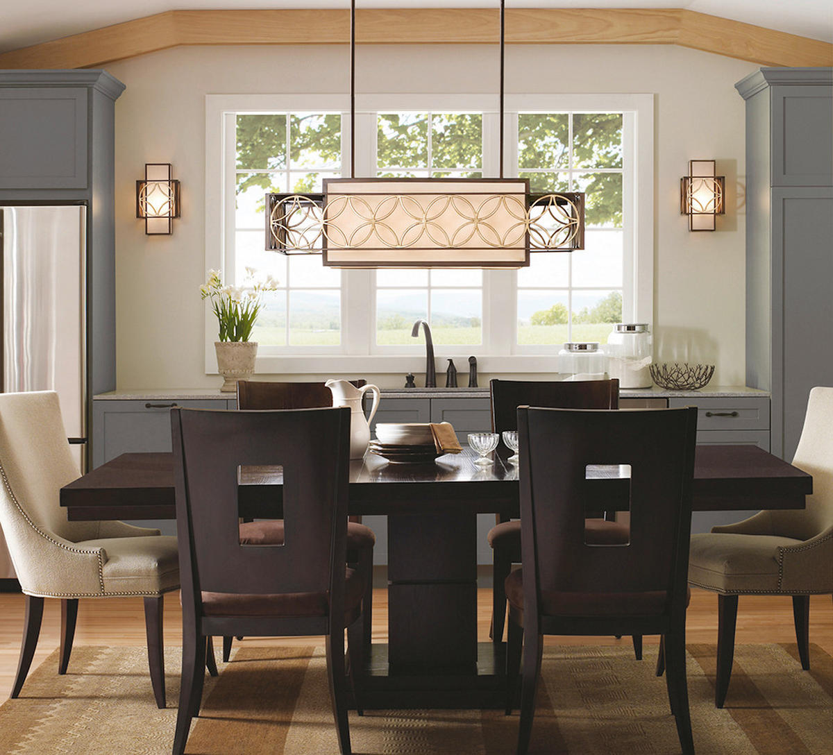 HÄNGLAMPA FE-Remy 53,4/53.4/102,9 cm  - bronsfärgad/guldfärgad, Lifestyle, metall (53,4/53.4/102,9cm) - Elstead Lighting