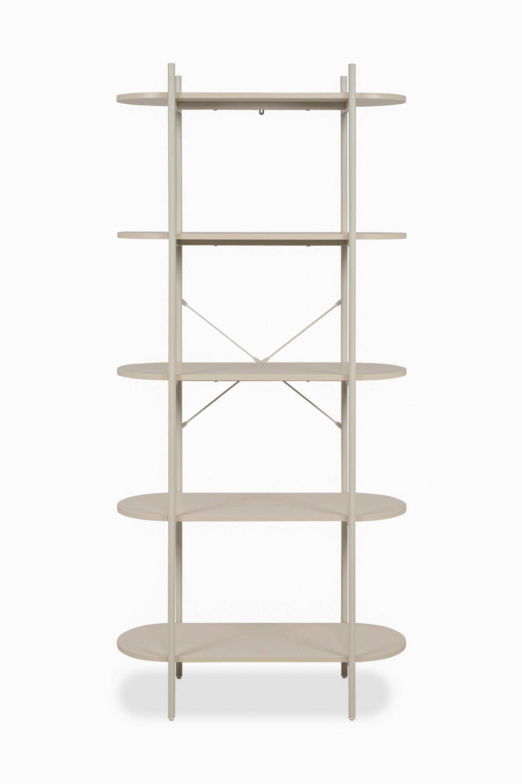 REGAL bež  metal, drvni materijal  - bež, Design, drvni materijal/metal (80/174/34,5cm) - MID.YOU