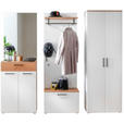 GARDEROBE 5-teilig in 220/198/29 cm - Wildeiche/Weiß, Design, Holz/Holzwerkstoff (220/198/29cm) - Moderano