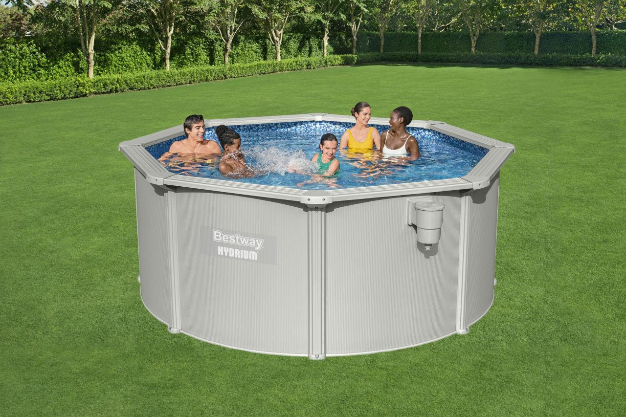 POOL SET  56566 300/120 cm  - Blau/Grau, KONVENTIONELL, Kunststoff/Metall (300/120cm) - Bestway