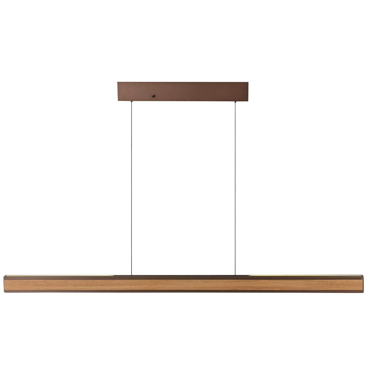LED-HÄNGELEUCHTE ARVISO 127,2/180/6 cm  - Eiche Bianco/Braun, Natur, Holz/Kunststoff (127,2/180/6cm)