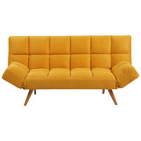 KANAPÉÁGY textil sárga  - sárga/natúr színű, Design, textil/fém (182/87/82cm) - Livetastic