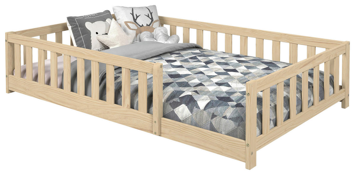 BODENBETT. 120/200 cm  in Naturfarben  - Naturfarben, MODERN, Holz/Holzwerkstoff (120/200cm) - P & B